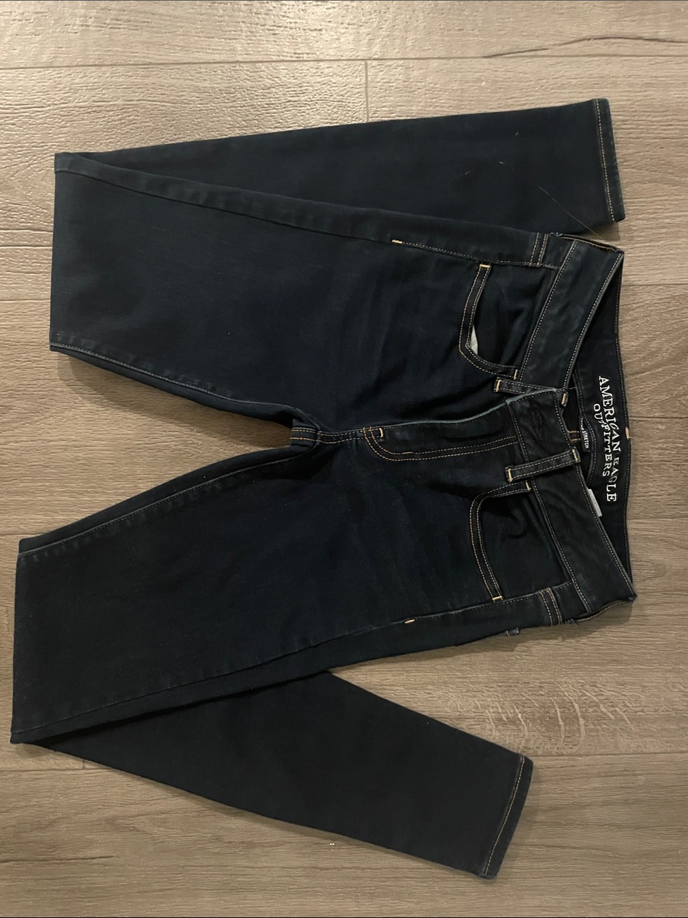 American Eagle Outfitters Dark Skinny Jeggings with Contrast Stitching